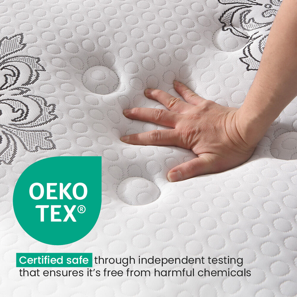 KINGSTON SLUMBER Luxury 34cm Single Mattress, Medium Firm, Euro Top, 5-Zone Pocket Spring Foam 5