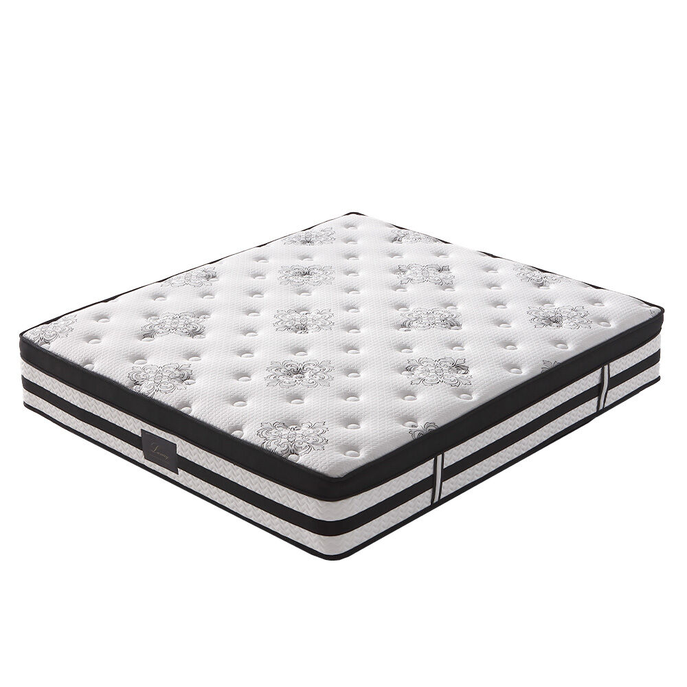 KINGSTON SLUMBER Luxury 34cm King Mattress, Medium Firm, Euro Top, 5-Zone Pocket Spring Foam
