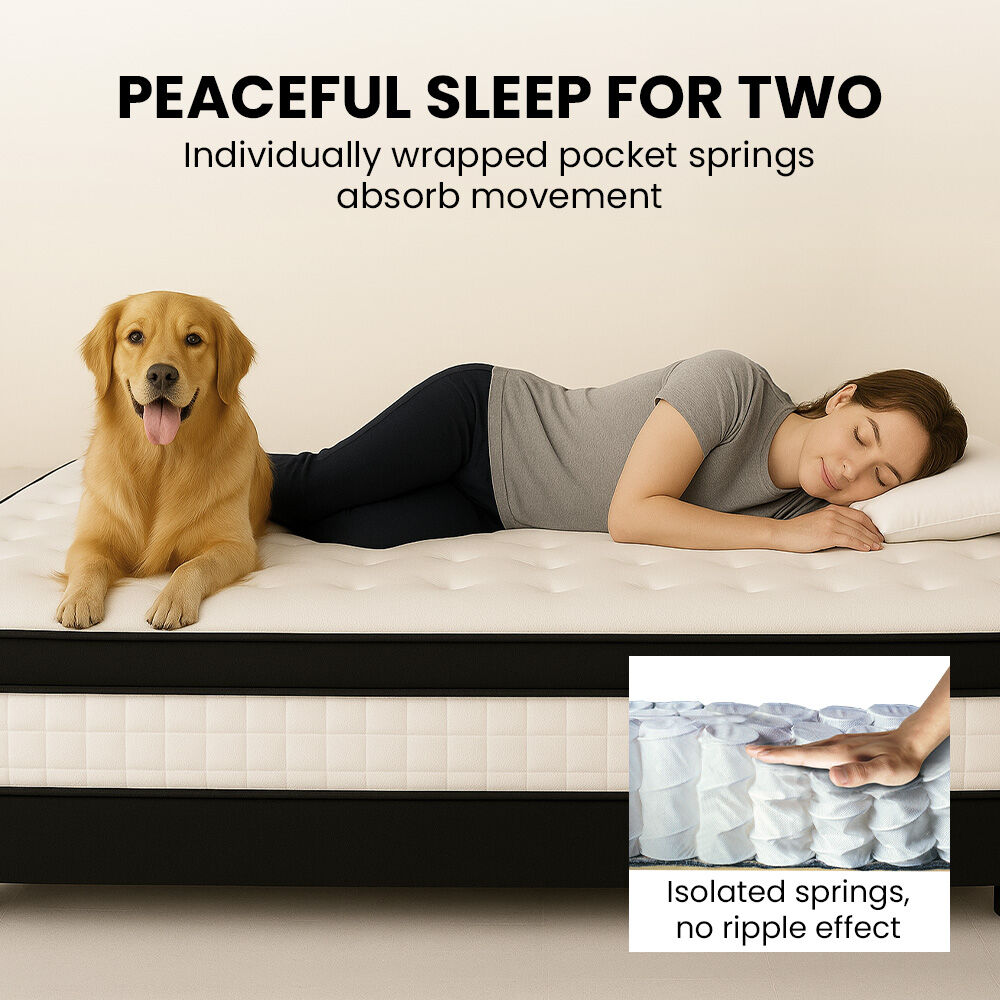 KINGSTON SLUMBER RelaxMax 31cm Single Mattress, Medium, Euro Top, 5-Zone, Pocket Spring, Knitted Fabric 8