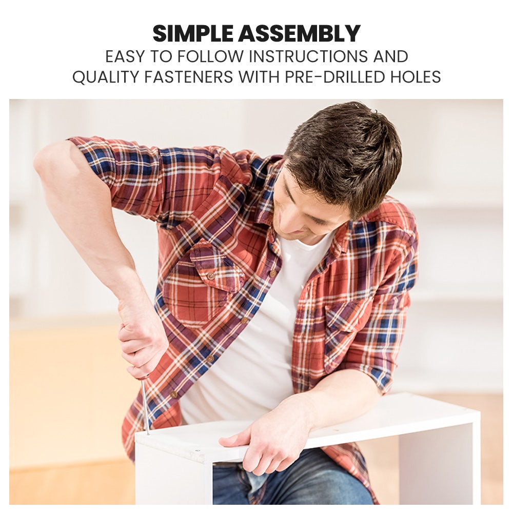 KINGSTON SLUMBER Wooden Kids Single Loft Bed Frame with Desk - White 10