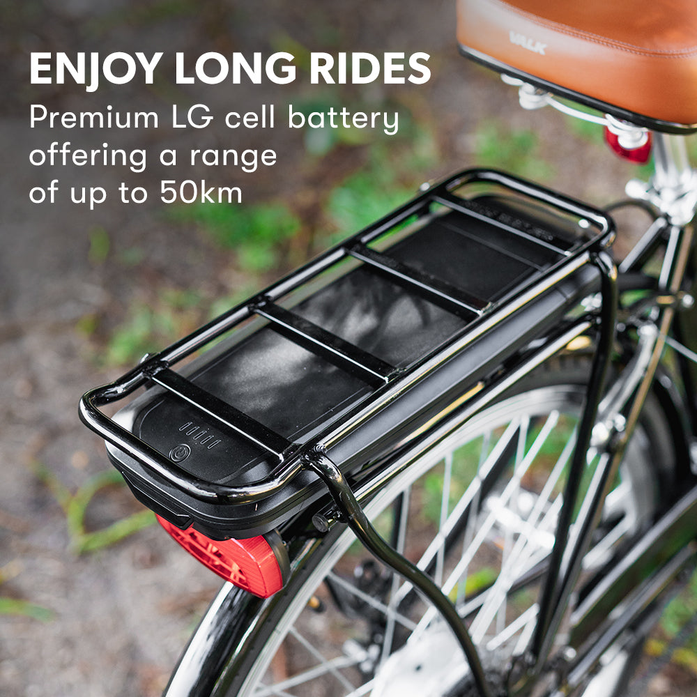 Valk Laneway 5 Vintage Electric Bike, Torque Sensor equipped eBike, Medium, Black 9