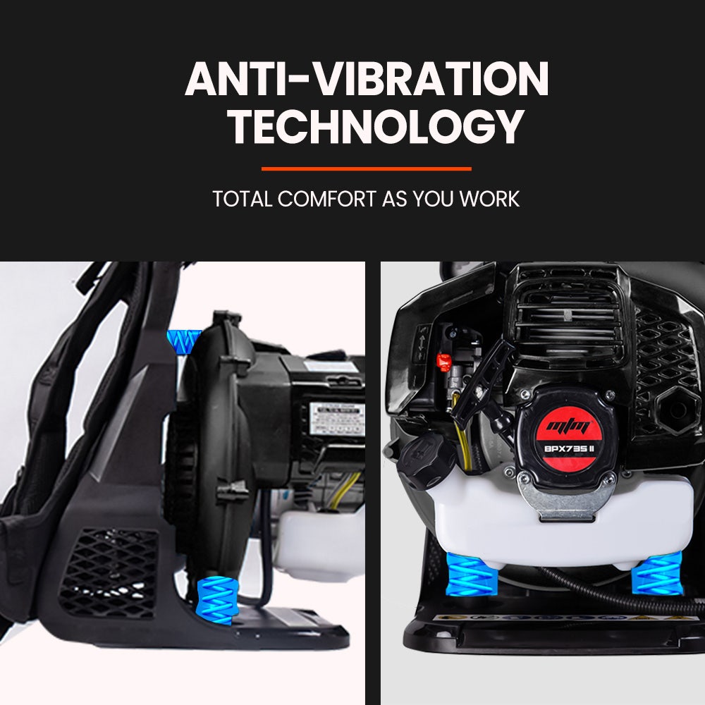 MTM 65CC Petrol Backpack Leaf Blower - Commercial 2 Stroke Garden Yard Tool Back 7