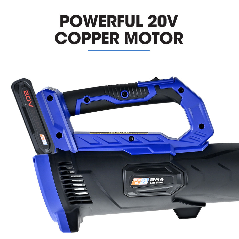 POWERBLADE BW4 20V Cordless Electric Leaf Blower Kit, with Battery and Fast Charger 3