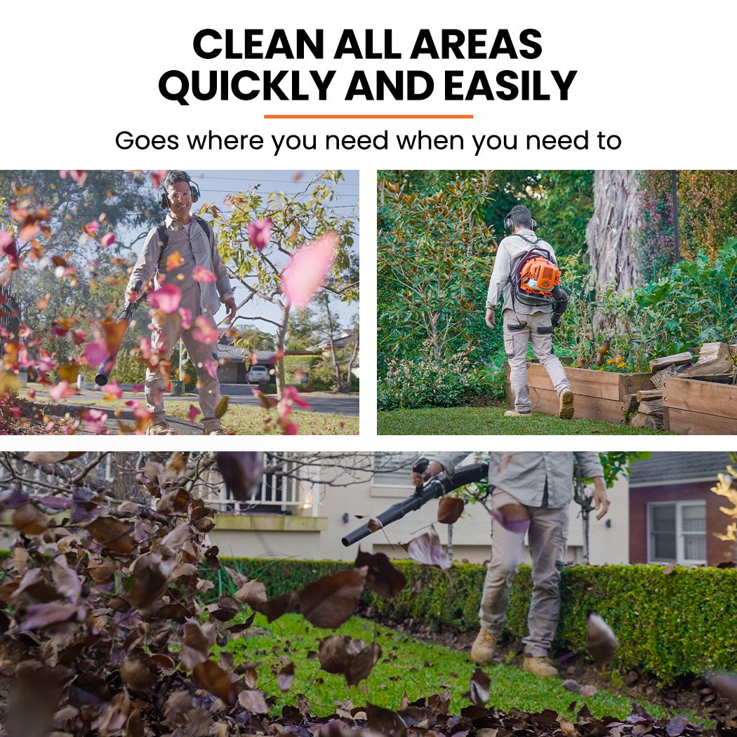 MTM 30CC Backpack Petrol Leaf Blower 2 Stroke Commercial Garden Yard Outdoor 5