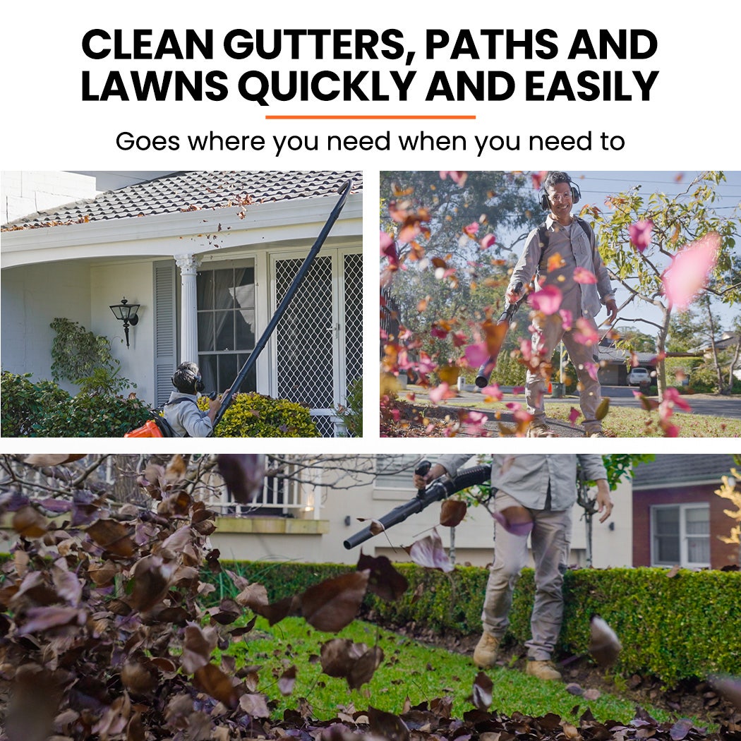 MTM 30CC Backpack Petrol Leaf Blower Yard Garden Commercial Outdoor 6