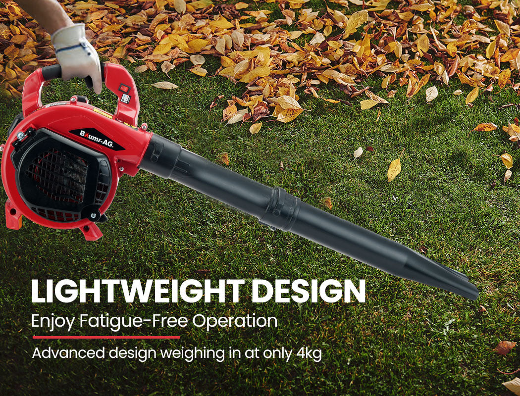 BAUMR-AG Cordless Leaf Blower Vacuum Petrol Hand Garden Lawn Held Vac 2-Stroke 7