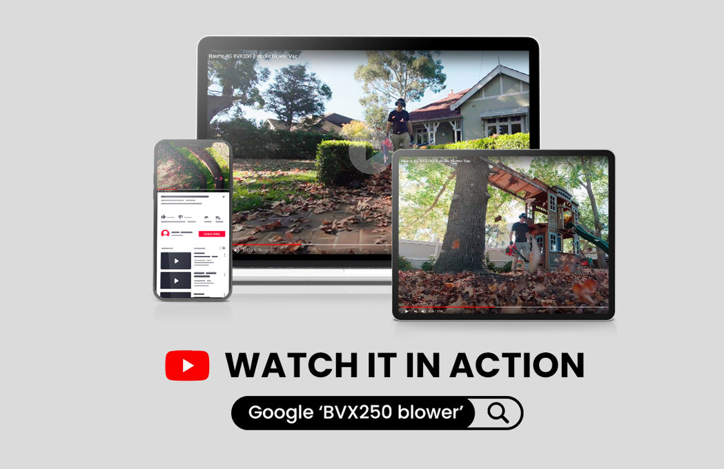 BAUMR-AG Cordless Leaf Blower Vacuum Petrol Hand Garden Lawn Held Vac 2-Stroke 8