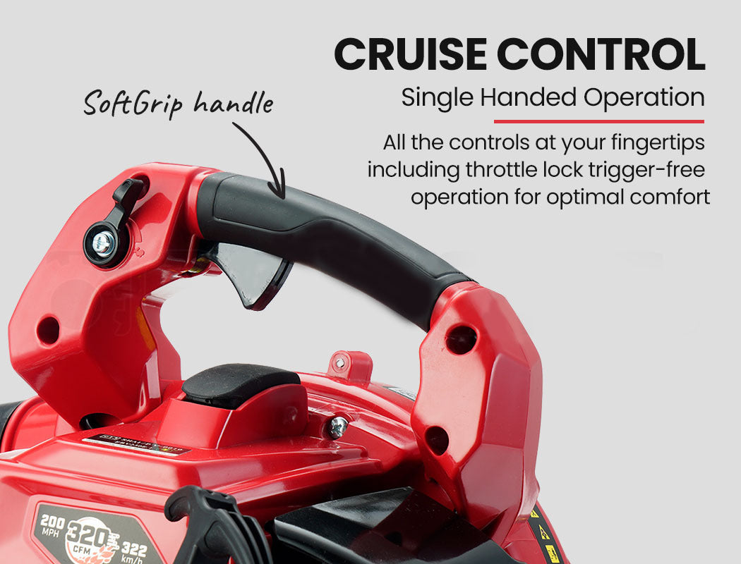 BAUMR-AG Cordless Leaf Blower Vacuum Petrol Hand Garden Lawn Held Vac 2-Stroke 10