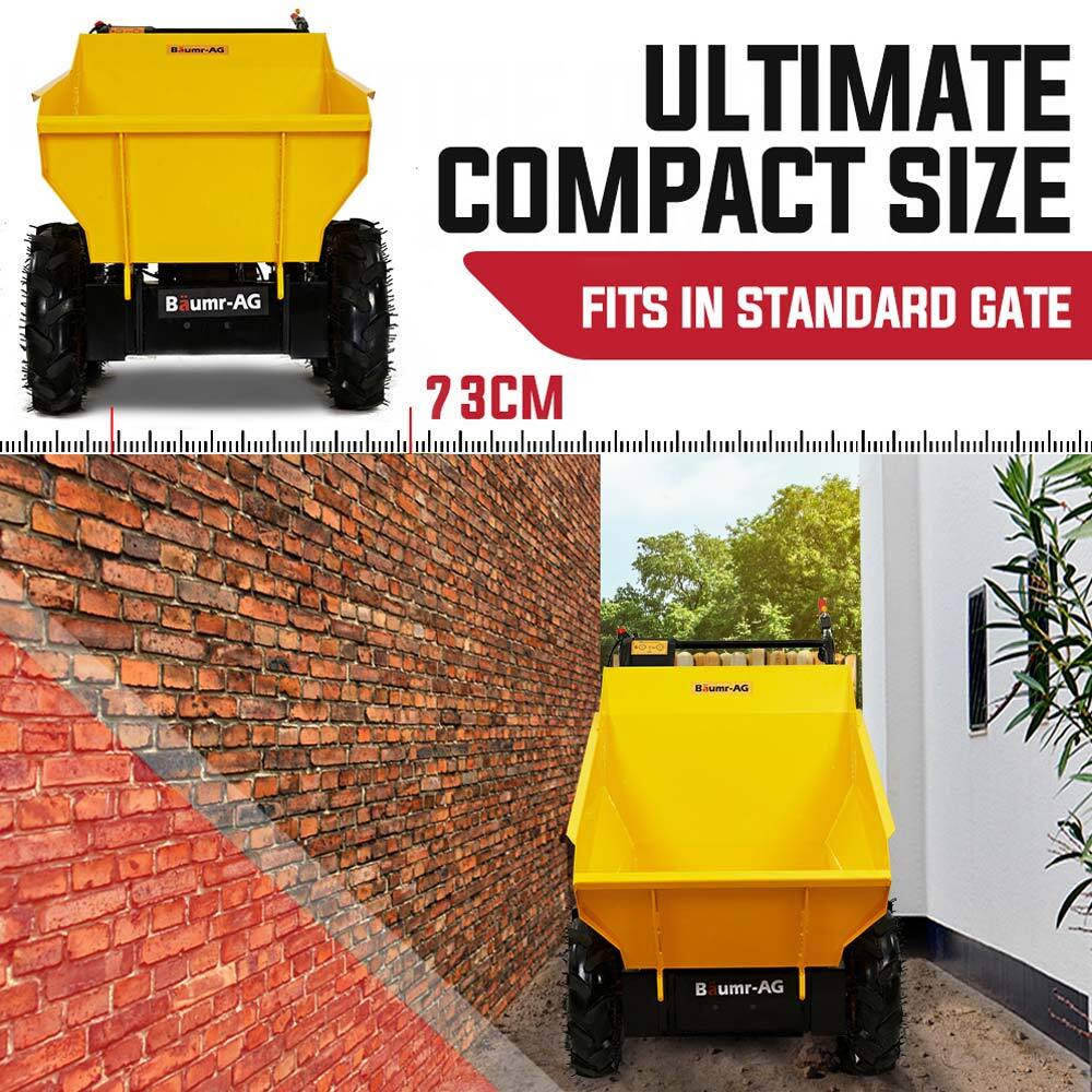 Baumr-AG Power Wheelbarrow Motorized Mini Petrol Powered Wheel Barrow Self Dump 6