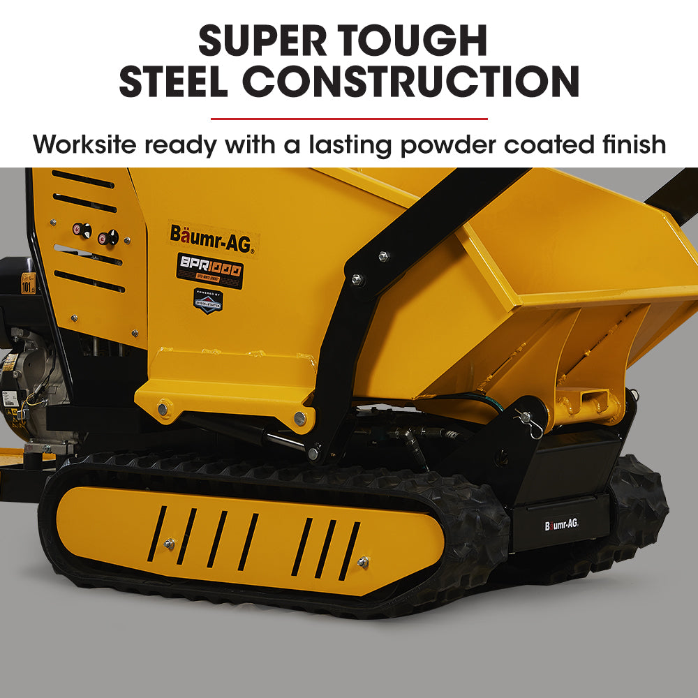 BAUMR-AG 10HP Wheelbarrow Dumper Motorised Ride On Wheel Borrow, 306CC Petrol Engine 500kg Capacity 4