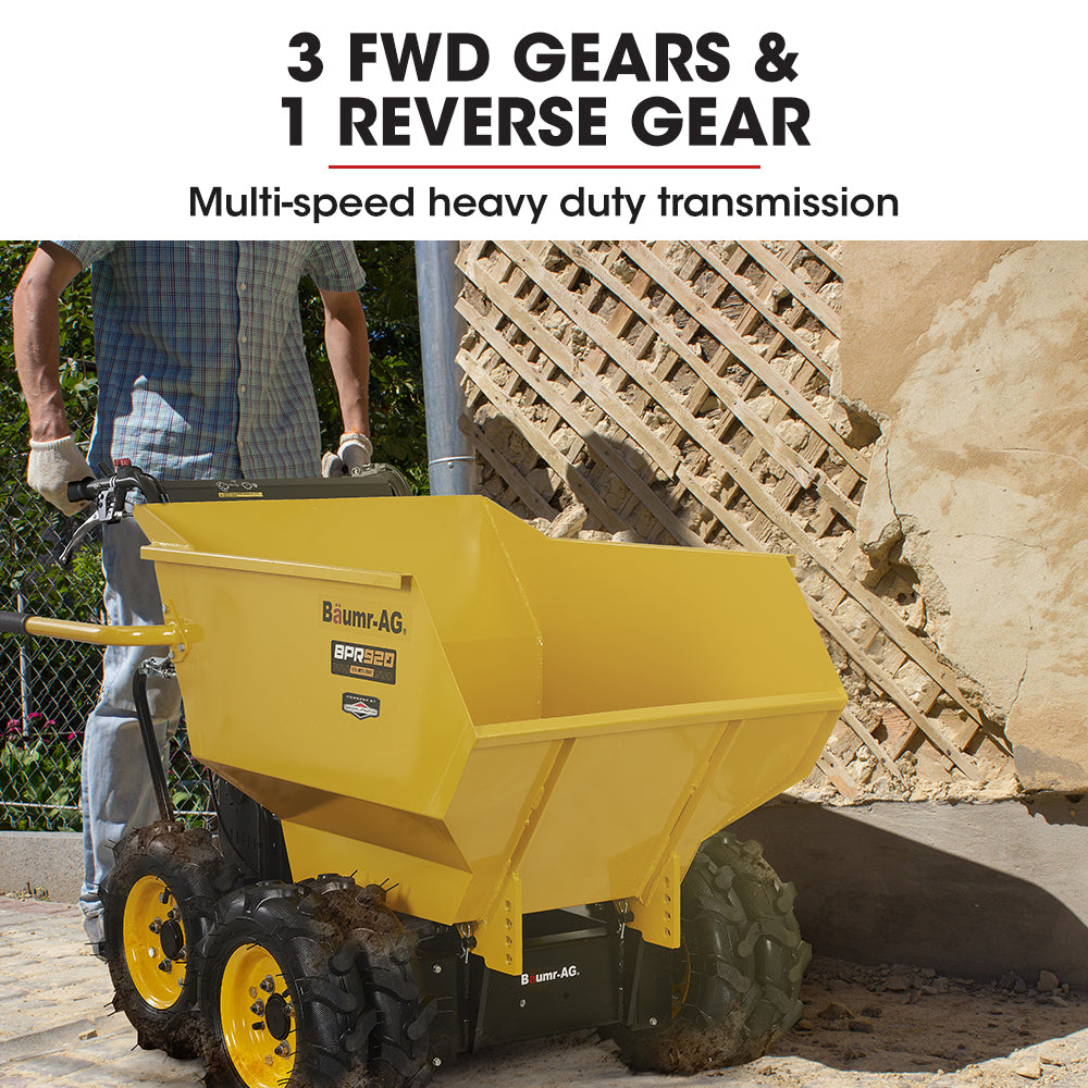 Baumr-AG 6 Wheel Motorised Wheelbarrow Dumper, Briggs & Stratton CR950 Petrol Engine, 500kg Capacity 8
