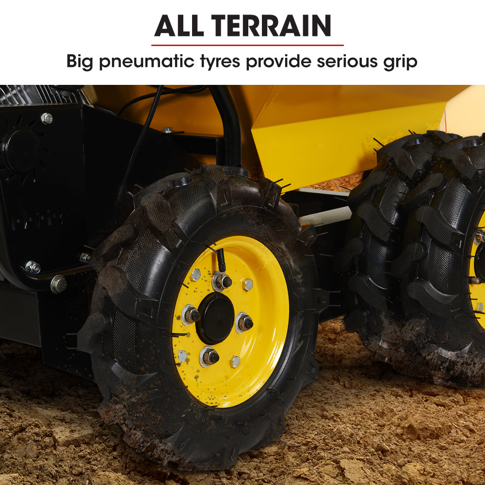 Baumr-AG 6 Wheel Motorised Wheelbarrow Dumper, Briggs & Stratton CR950 Petrol Engine, 500kg Capacity 9