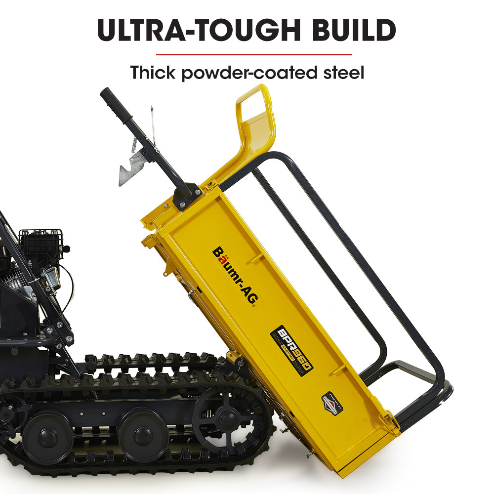 Baumr-AG Motorised Tracked Wheelbarrow Dumper, Briggs & Stratton CR950 Petrol Engine, 300kg Capacity 4