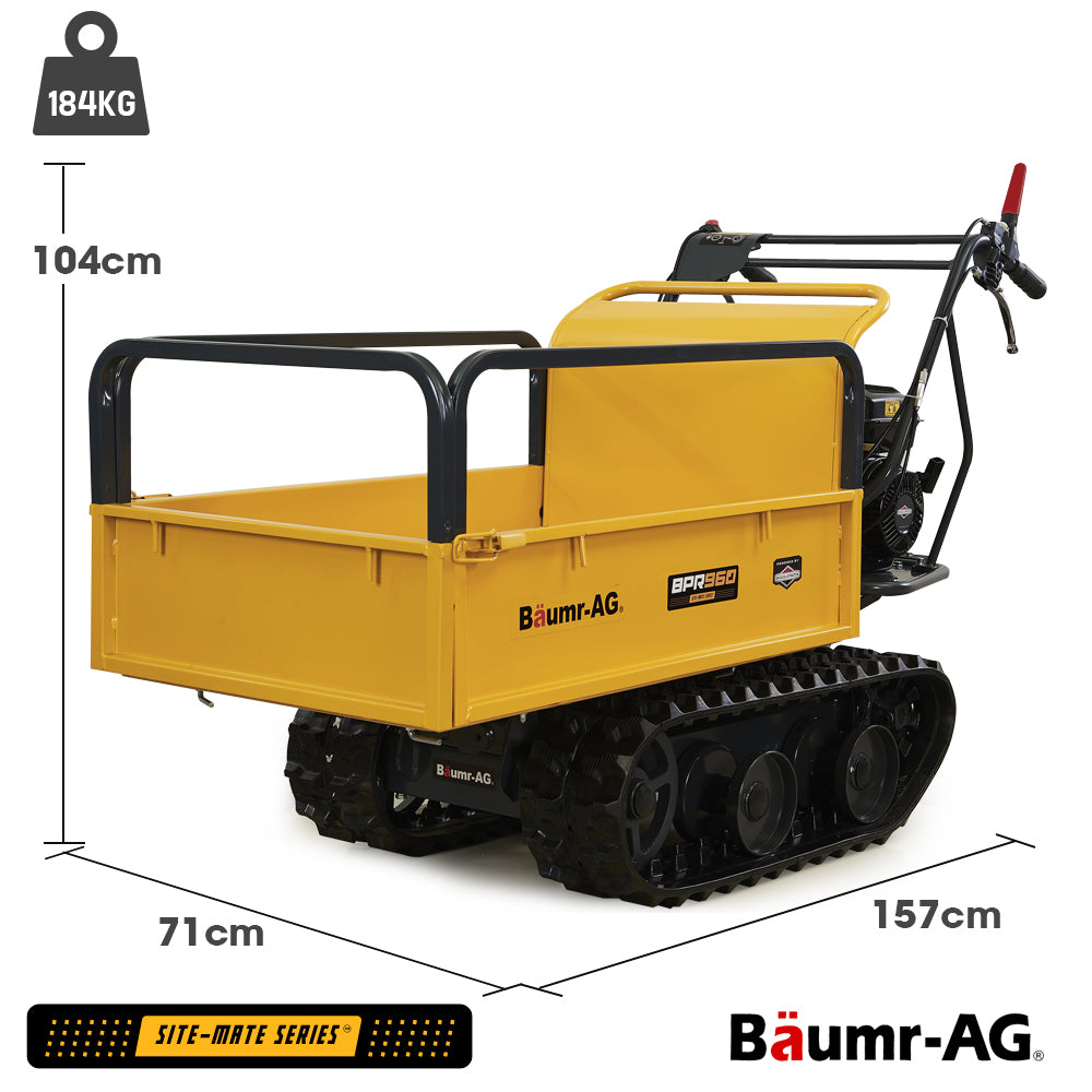 Baumr-AG Motorised Tracked Wheelbarrow Dumper, Briggs & Stratton CR950 Petrol Engine, 300kg Capacity 6
