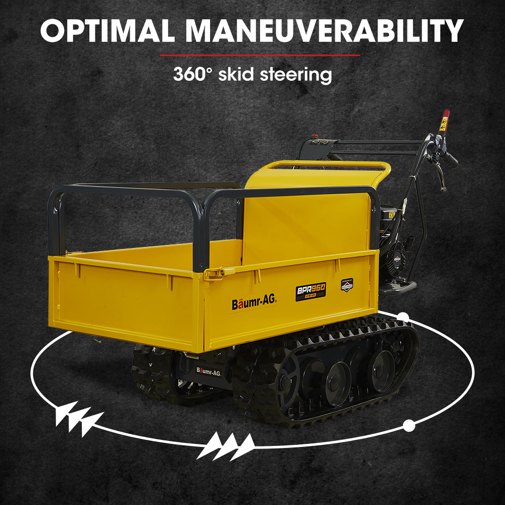 Baumr-AG Motorised Tracked Wheelbarrow Dumper, Briggs & Stratton CR950 Petrol Engine, 300kg Capacity 7