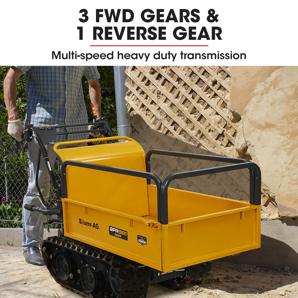 Baumr-AG Motorised Tracked Wheelbarrow Dumper, Briggs & Stratton CR950 Petrol Engine, 300kg Capacity 8