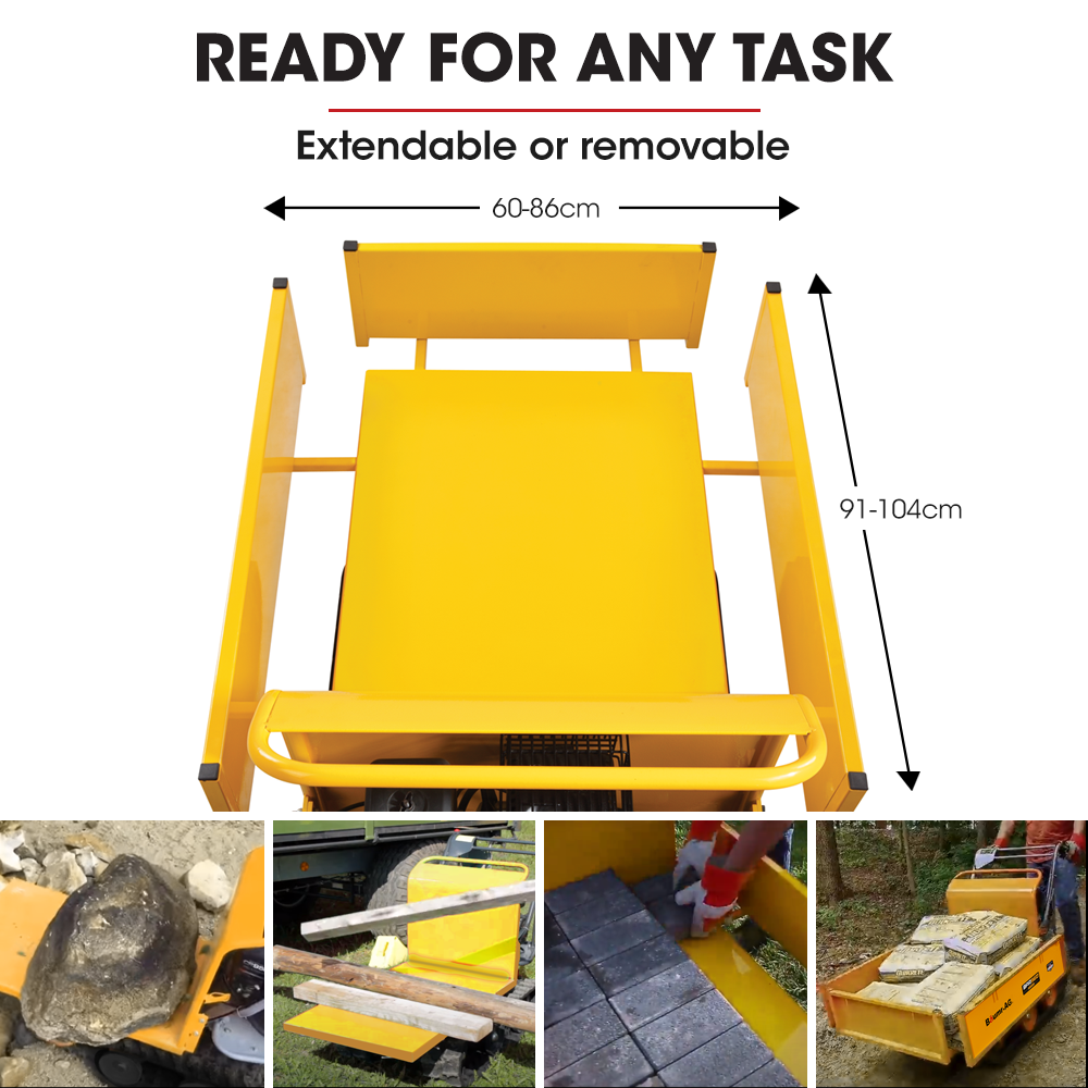 Baumr-AG Motorised Tracked Wheelbarrow Dumper, Briggs & Stratton CR950 Petrol Engine, 300kg Capacity 9