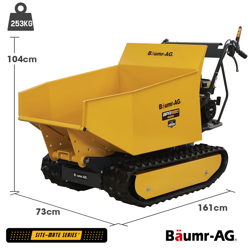 Baumr-AG Motorised Tracked Wheelbarrow Dumper, Briggs & Stratton CR950 Petrol Engine, 500kg Capacity 6