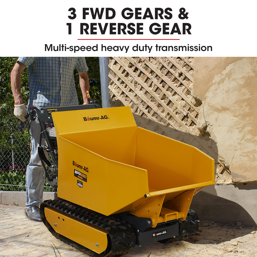 Baumr-AG Motorised Tracked Wheelbarrow Dumper, Briggs & Stratton CR950 Petrol Engine, 500kg Capacity 8