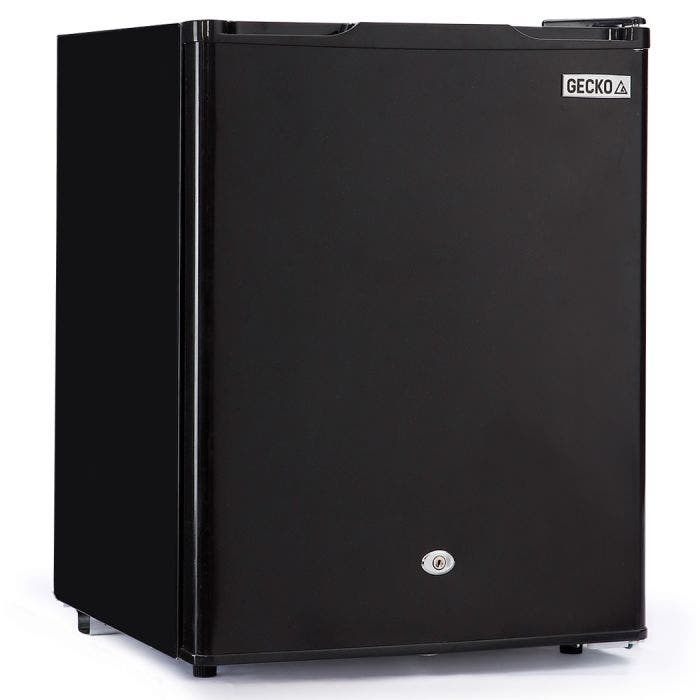 GECKO 70L Portable Bar Fridge and Freezer 12V/24V for Camping, Caravans, Black
