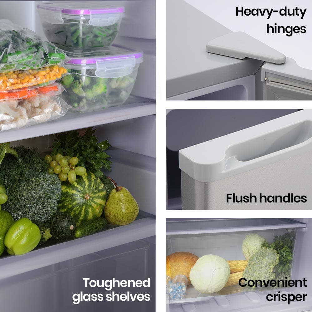 GECKO 70L Portable Bar Fridge and Freezer 12V/24V for Camping, Caravans, Silver 9