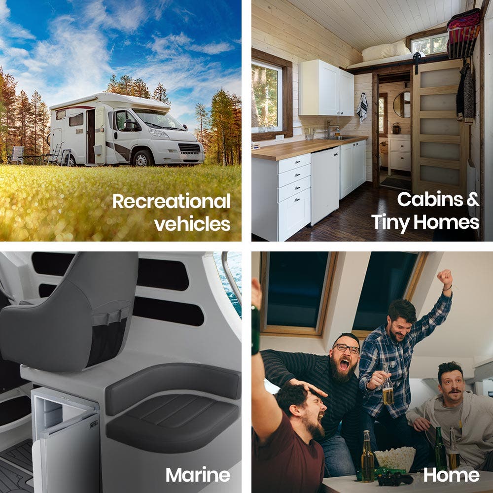 GECKO 70L Portable Bar Fridge and Freezer 12V/24V for Camping, Caravans, Silver 10