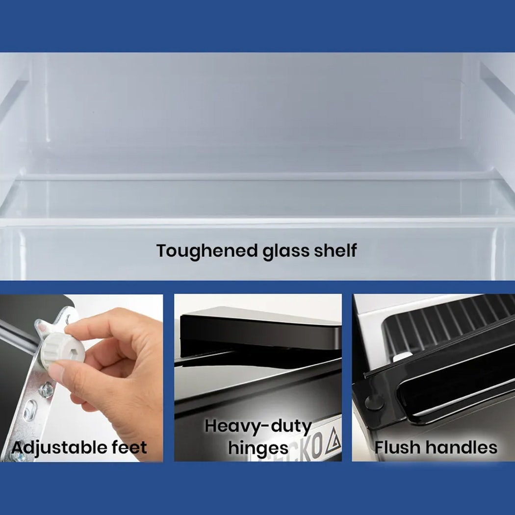 GECKO 125L Portable Upright Fridge, 12V/24V for Motorhome, Caravan, Black 13