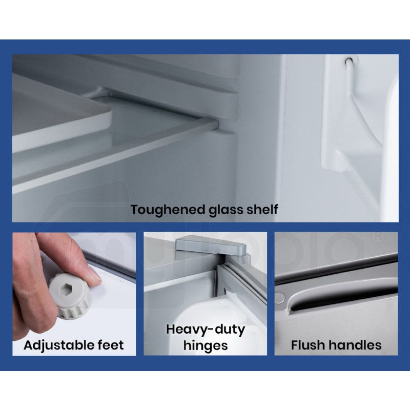 GECKO 57L Portable Camping Bar Fridge with Freezer 12V/24V, Silver 8