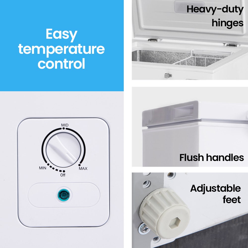 GECKO 100L Portable Chest Freezer, 12V/24V/240V for Motorhome and Caravan, White 9
