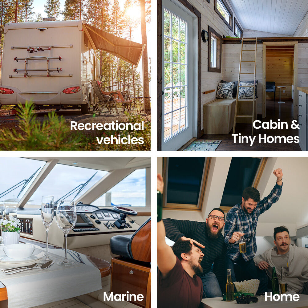 GECKO 142L Upright Portable Fridge / Freezer, 12V/24V for Motorhome and Caravan, Black 11