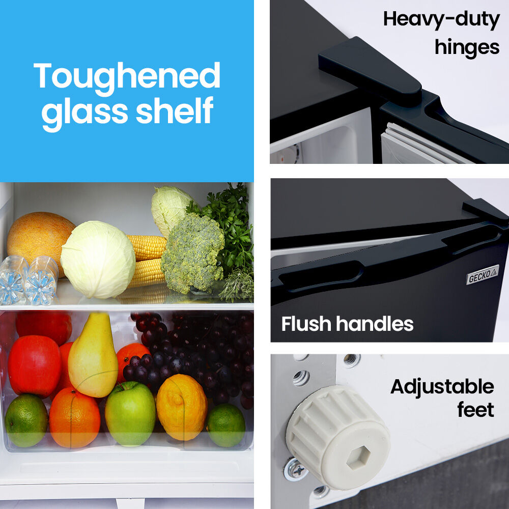 GECKO 142L Upright Portable Fridge / Freezer, 12V/24V for Motorhome and Caravan, Black 10