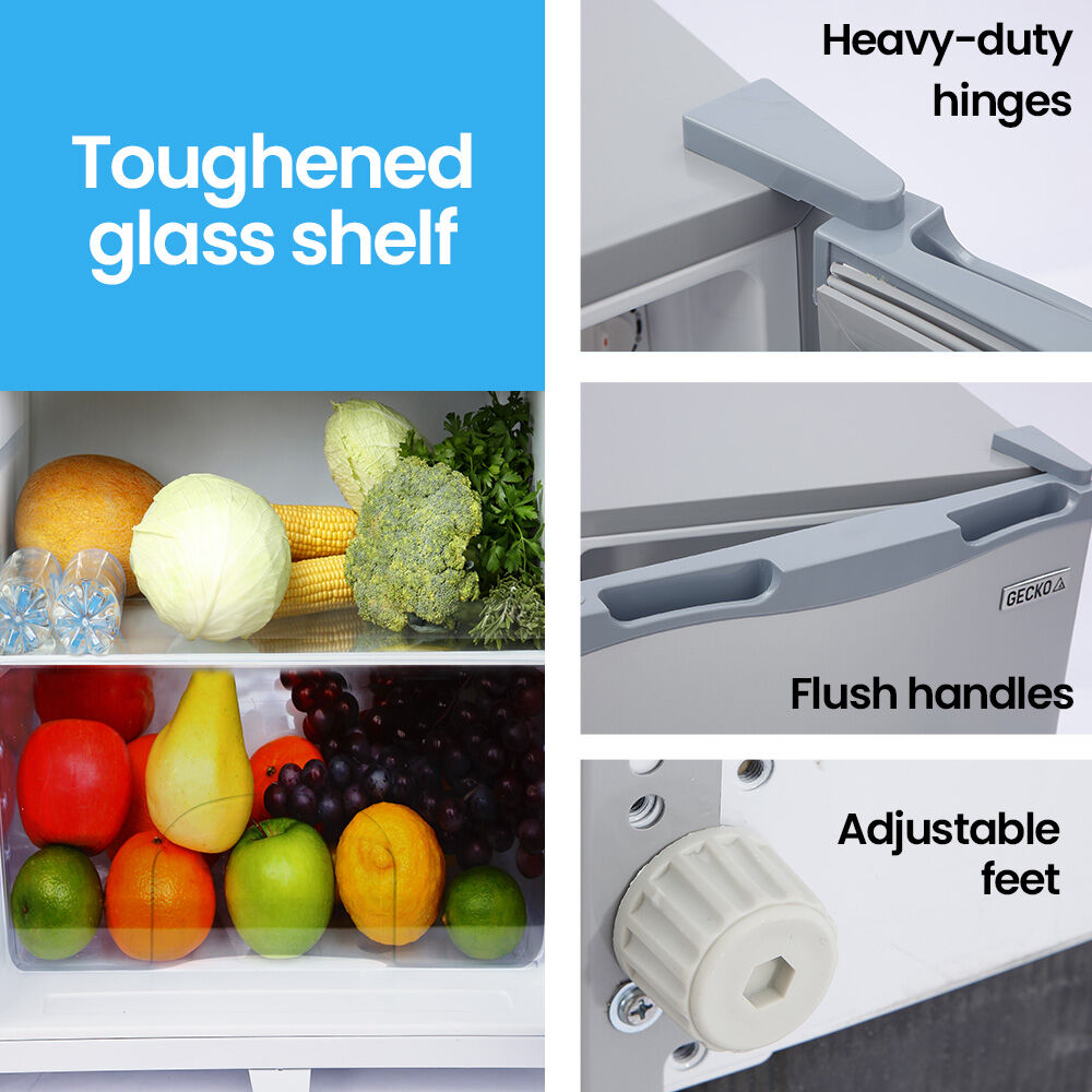 GECKO 142L Upright Portable Fridge / Freezer, 12V/24V for Motorhome and Caravan, Silver 10