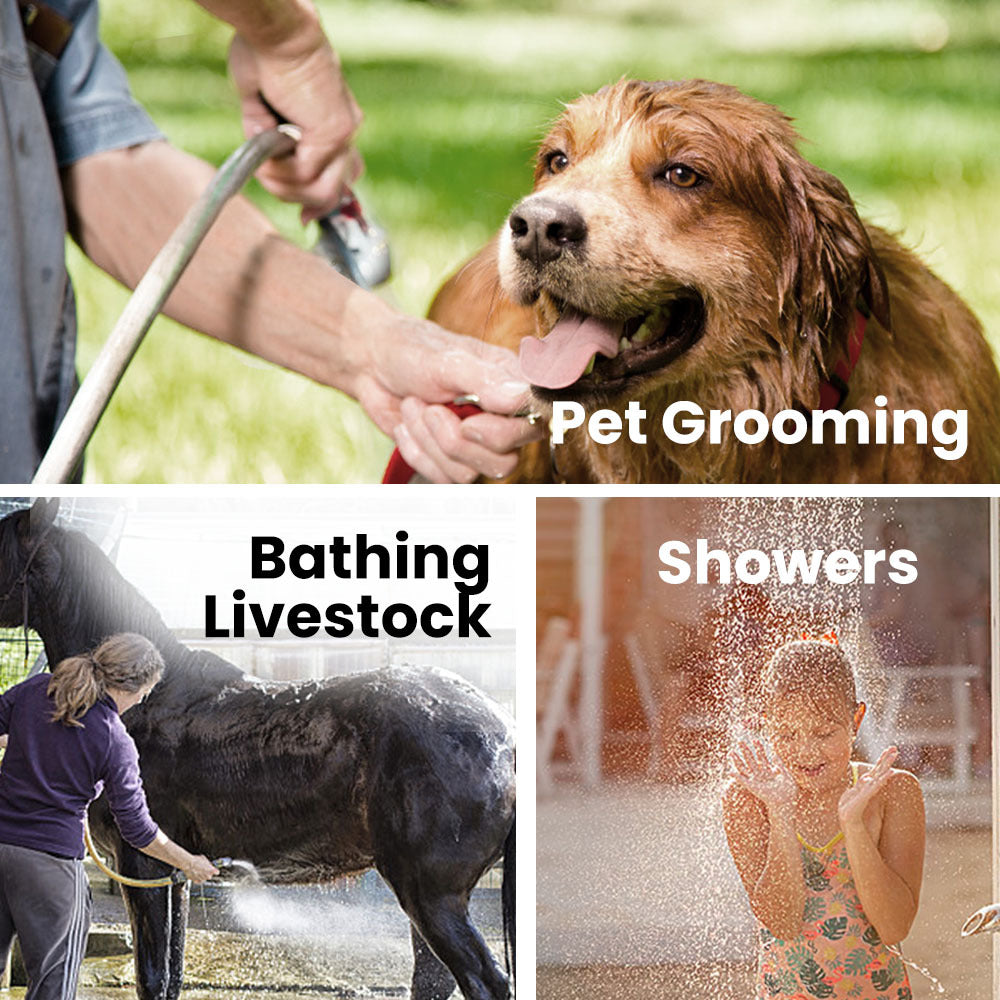 Thermomate Portable Gas Outdoor Camping Hot Water Heater System, with 12V Pump, Shower Head, Black 10