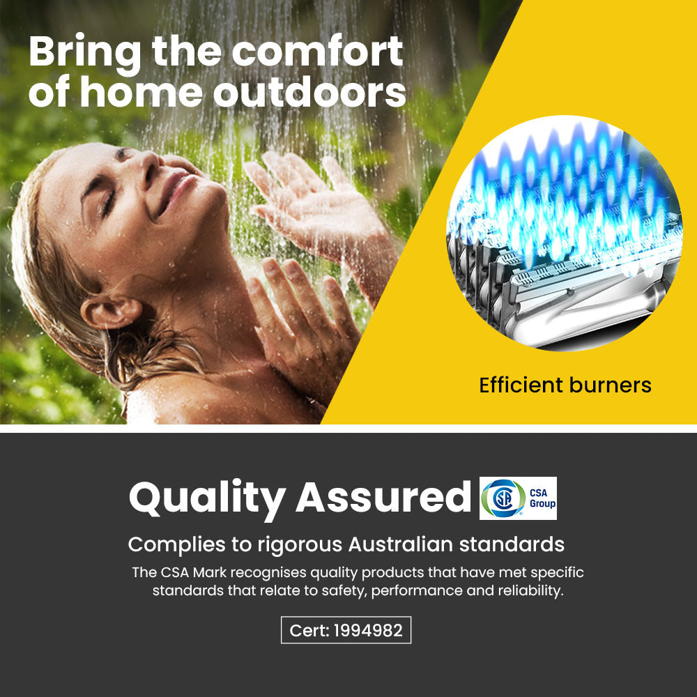 Thermomate Portable Gas Outdoor Camping Hot Water Heater System, with 12V Pump, Shower Head, White 5