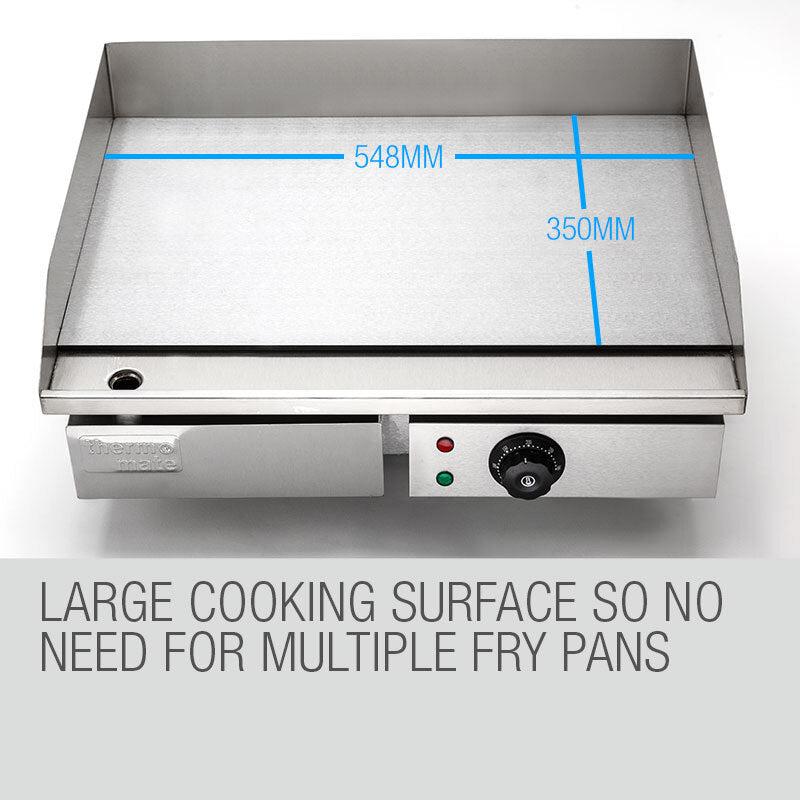 THERMOMATE Electric Griddle Grill BBQ Hot Plate Commercial Stainless Steel 3