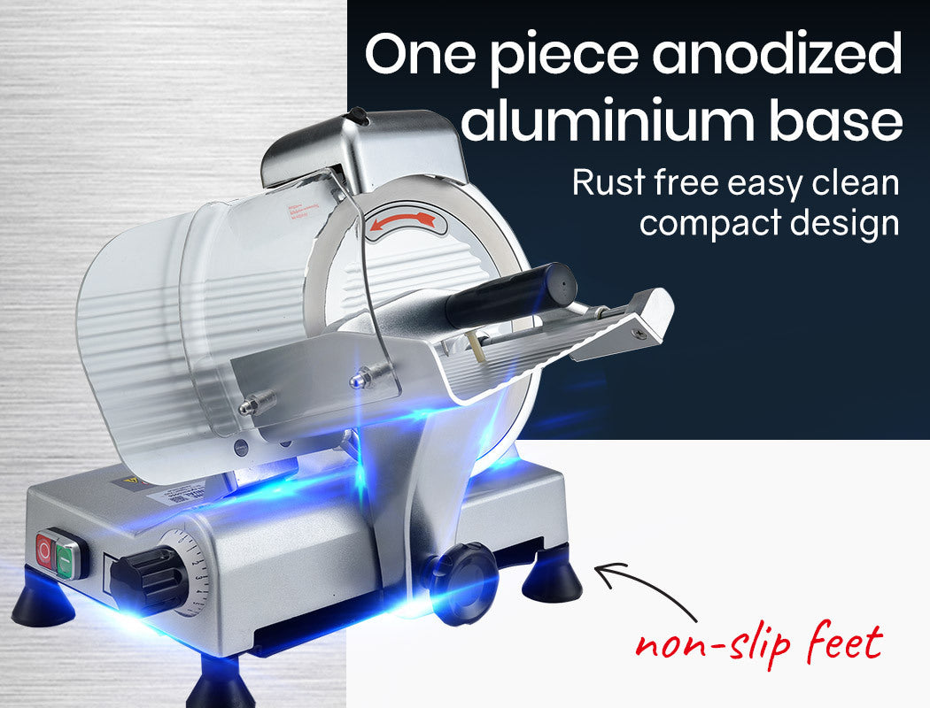 EUROCHEF 8 Inch Commercial Meat Slicer 280W Electric Food Cutting Machine, Deli Shaver Cutter 200mm 5