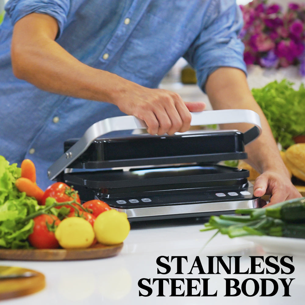 EUROCHEF EUC-CG7 Smart Multi Contact Grill Sandwich Panini Press Maker Fast Cafe Style 3
