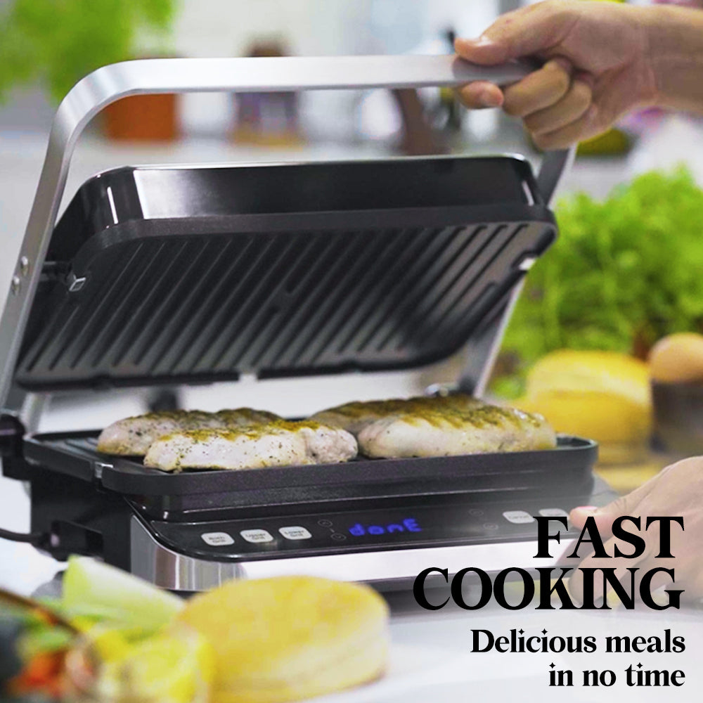 EUROCHEF EUC-CG7 Smart Multi Contact Grill Sandwich Panini Press Maker Fast Cafe Style 8