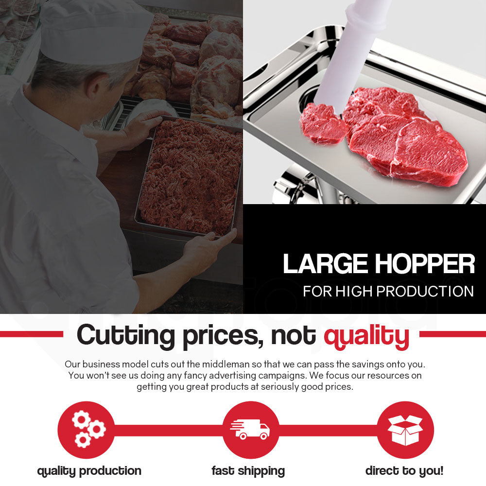 EUROCHEF Meat Grinder Mincer Food Commercial Electric Machine Chopper Shredder 9