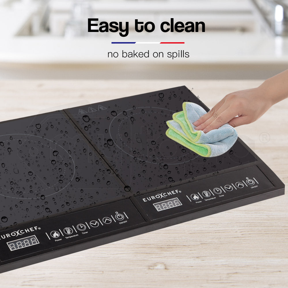 EUROCHEF Electric Induction Cooktop, Portable Kitchen Ceramic Cooker, 15A Plug 4