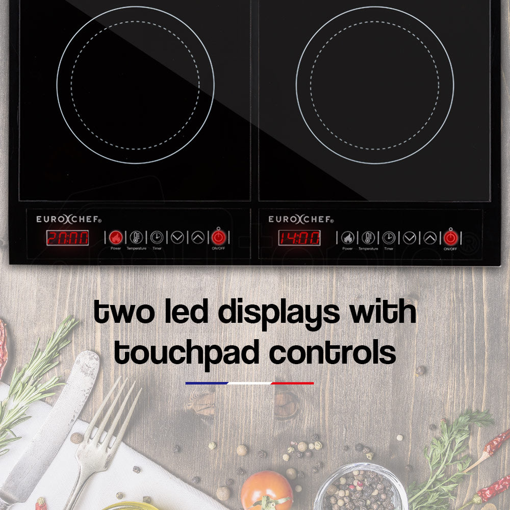 EUROCHEF Electric Induction Cooktop, Portable Kitchen Ceramic Cooker, 15A Plug 8