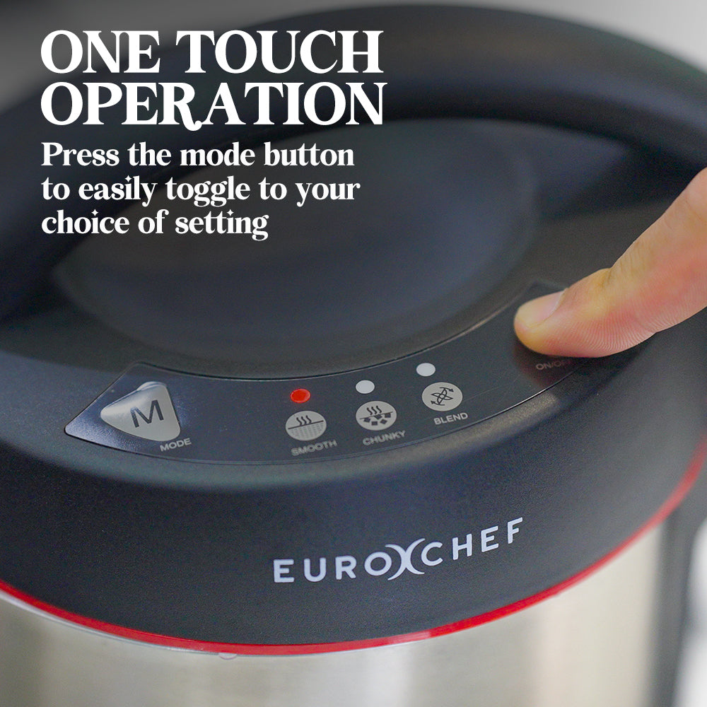 EUROCHEF Soup Maker Blender Smoothie Compact Hot Cold Stainless Steel Mixer 7