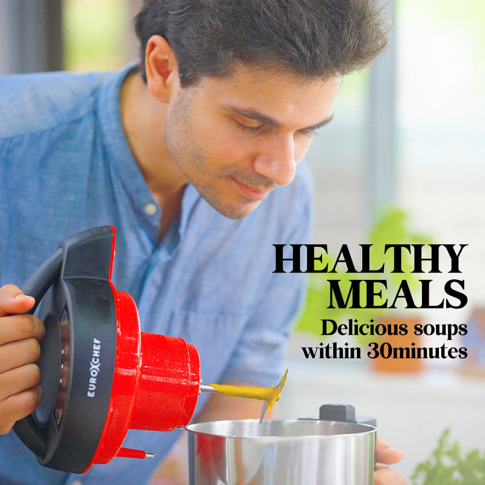 EUROCHEF Soup Maker Blender Smoothie Compact Hot Cold Stainless Steel Mixer 8