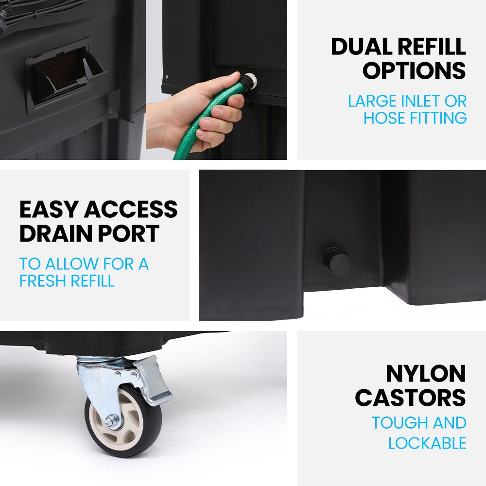 POLYCOOL 130L 750W Evaporative Air Cooler, Commercial Industrial Grade, Remote Control, Purifier, Fan 11