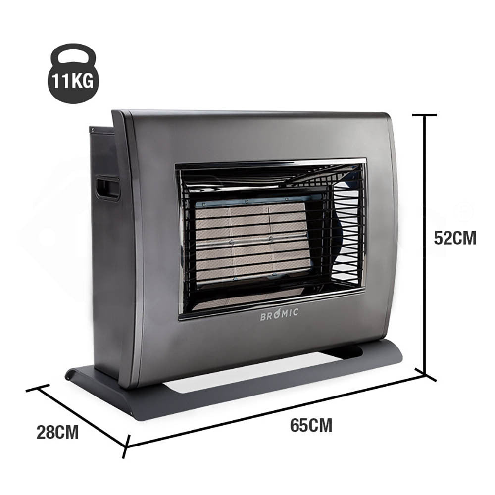 BROMIC Supaheat II Natural Gas Indoor Room Heater Portable Floor Flueless 6