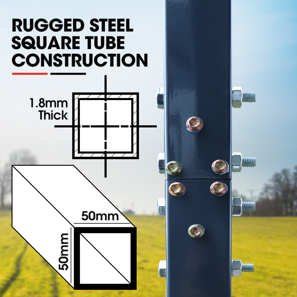 SHADE SHIELD Single Carport Shed 3.3 x 6 x 2.9m, Galvanised Steel Frame, Powder Coated Gable Roof, Shelter for Car Caravan Boat Tractor Agricultural 5