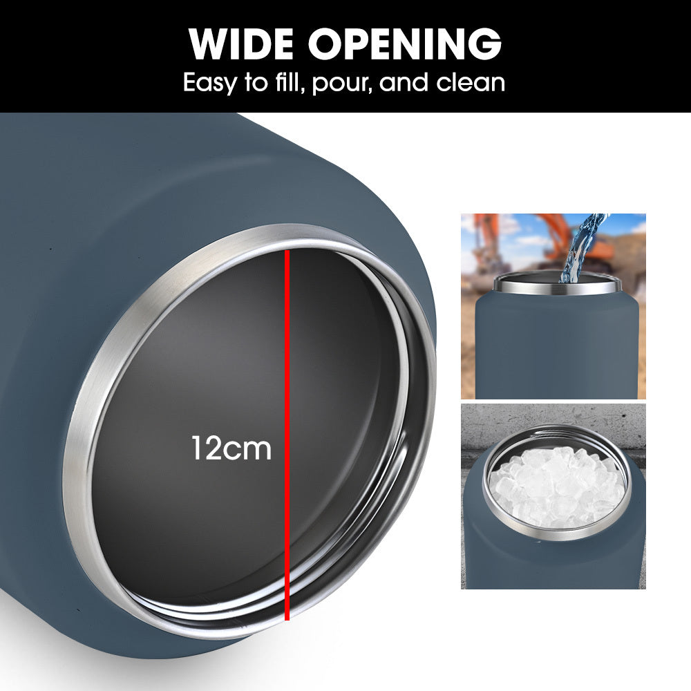 Baumr-AG 3.8L Double Wall Insulated Stainless Steel Water Bottle, Drink Jug with Handle, Blue 6