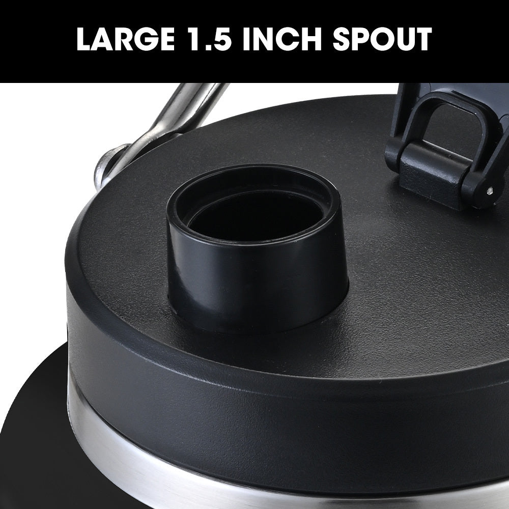 BAUMR-AG 3.8L Double Wall Insulated Stainless Steel Water Bottle, Drink Jug with Handle, Black 7