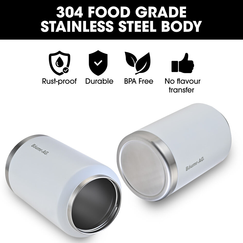 Baumr-AG 3.8L Double Wall Insulated Stainless Steel Water Bottle, Drink Jug with Handle, White 4