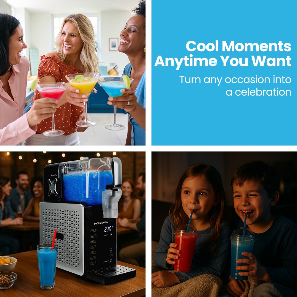 POLYCOOL 3L Slushie Frozen Drink Maker, Home Slush Machine, Fast Chilling, Easy Digital Controls 5